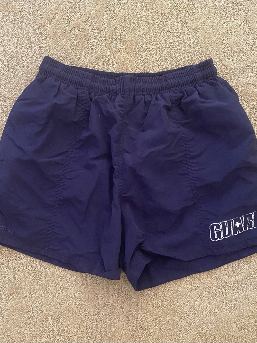 Dolfin Men’s Board Shorts Size M Blue Swim Trunks Cargo Pocket Lifeguard Lined